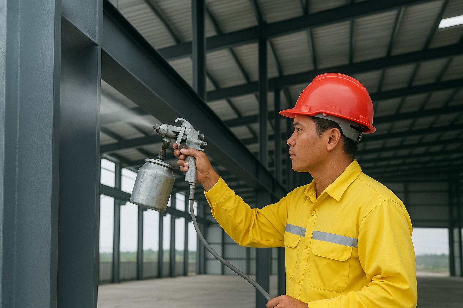 Sơn mạ kẽm Bạch Tuyết – Giải pháp bảo vệ tối ưu cho khung thép nhà xưởng